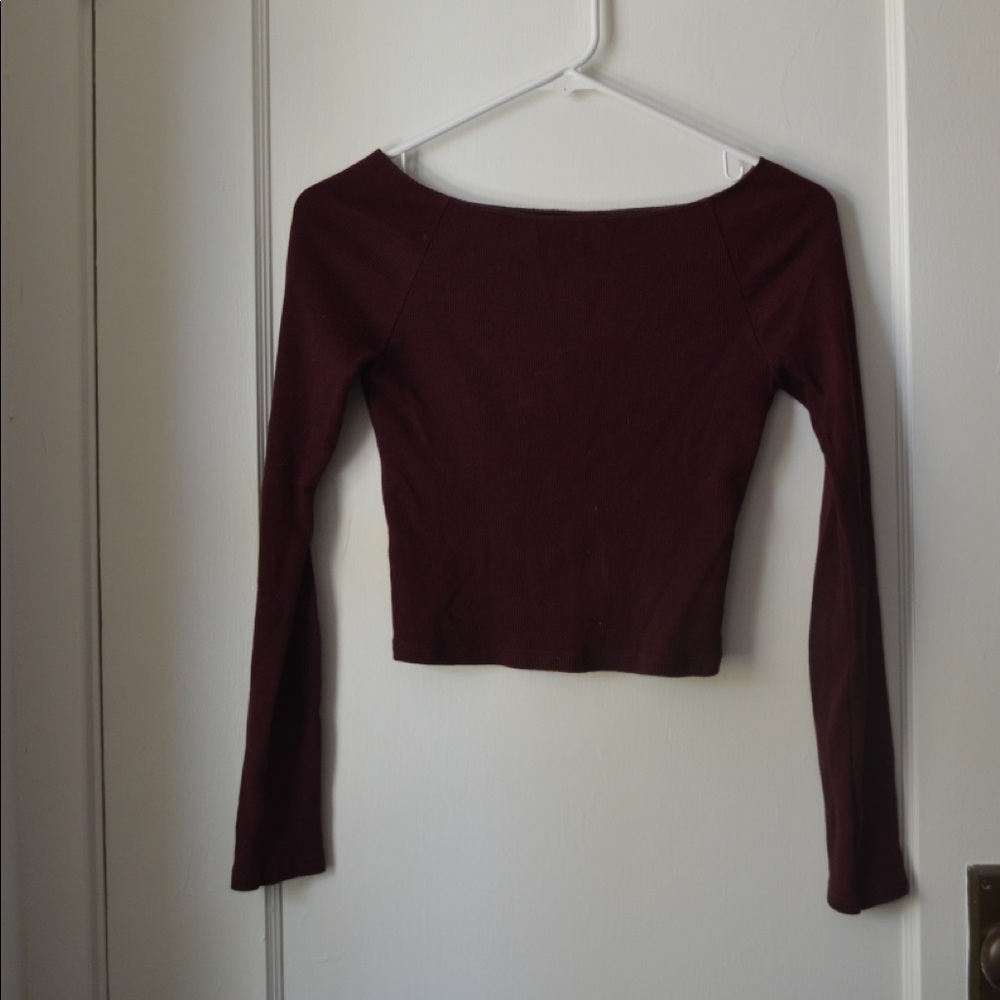brandy melville off the shoulder long sleeve